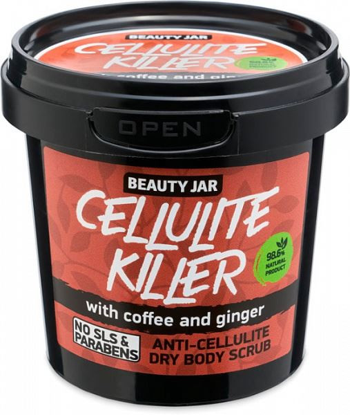 Beauty Jar Cellulite Killer pretcelulīta ķermeņa sausais skrubis, 150g
