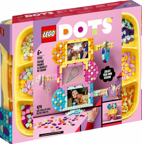 41956 LEGO® DOTS Фоторамки и браслет «Мороженое», с 6+ лет, NEW 2022! (Maksas piegāde eur 3.99)