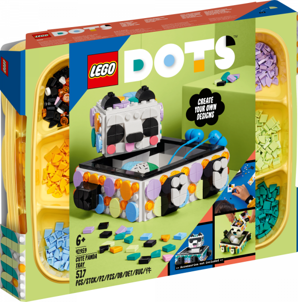 41959 LEGO® DOTS Ящик «Милая панда», с 6+ лет, NEW 2022! (Maksas piegāde eur 3.99)