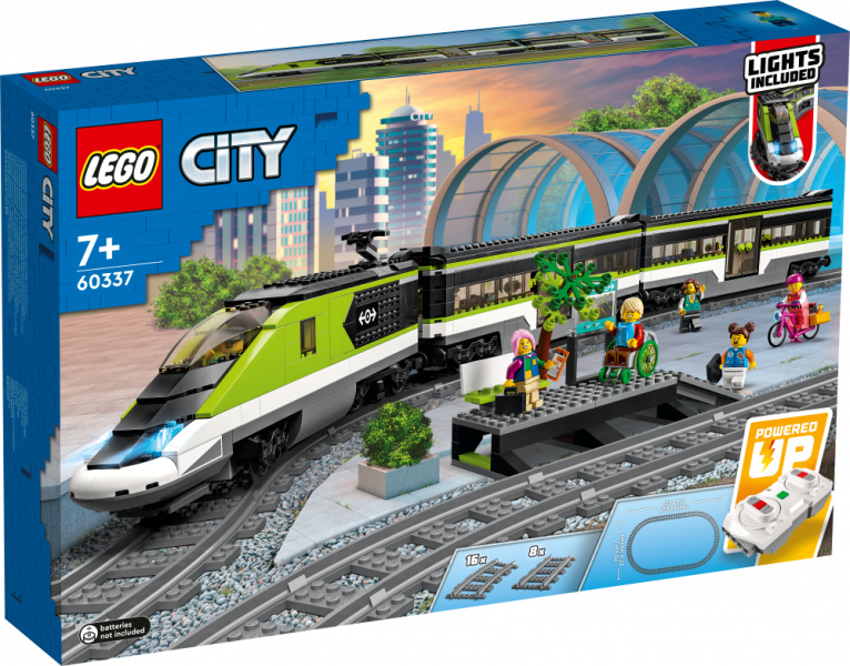 60337 LEGO® City Пассажирский поезд-экспрессs, 7 с + лет, NEW 2022! (Maksas piegāde eur 3.99)