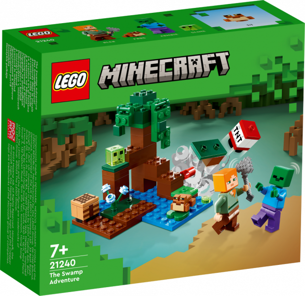 21240 LEGO® Minecraft Приключение на болоте, с 7+ лет, NEW 2023!