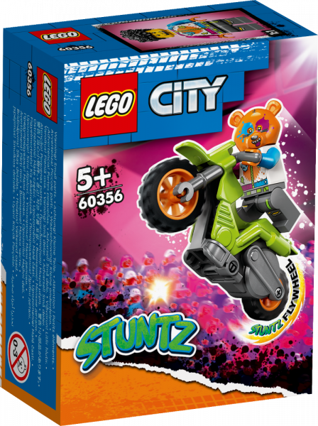 60356 LEGO® City Трюковый мотоцикл медведя с 5+ лет, NEW 2023!