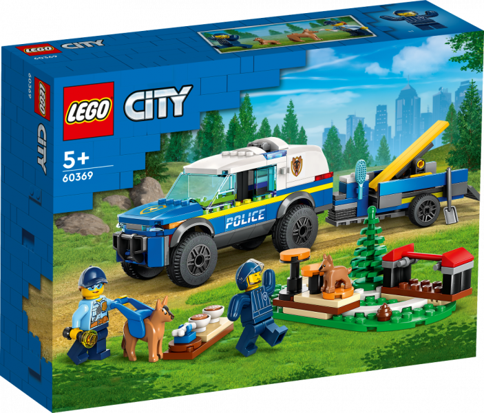 60369 LEGO® City Policijas suņu mobilais treniņš, no 5+ gadiem, NEW 2023!