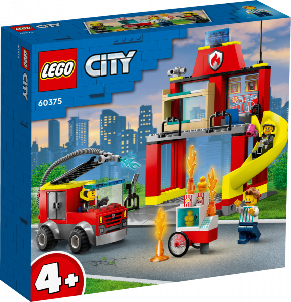 60375 LEGO® City Пожарная часть и пожарная машина с 4+ лет, NEW 2023!