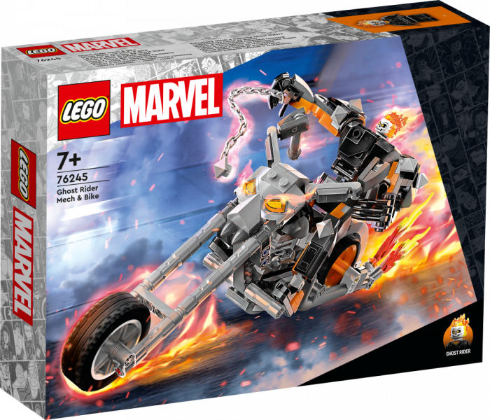 76245 LEGO® Marvel Ghost Rider robots un motocikls, no 7+ gadiem, NEW 2023!