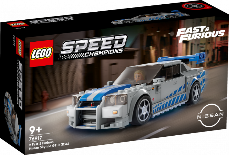 76917 LEGO® Speed Champions Двойной форсаж: Nissan Skyline GT-R (R34), с 9+ лет, NEW 2023!