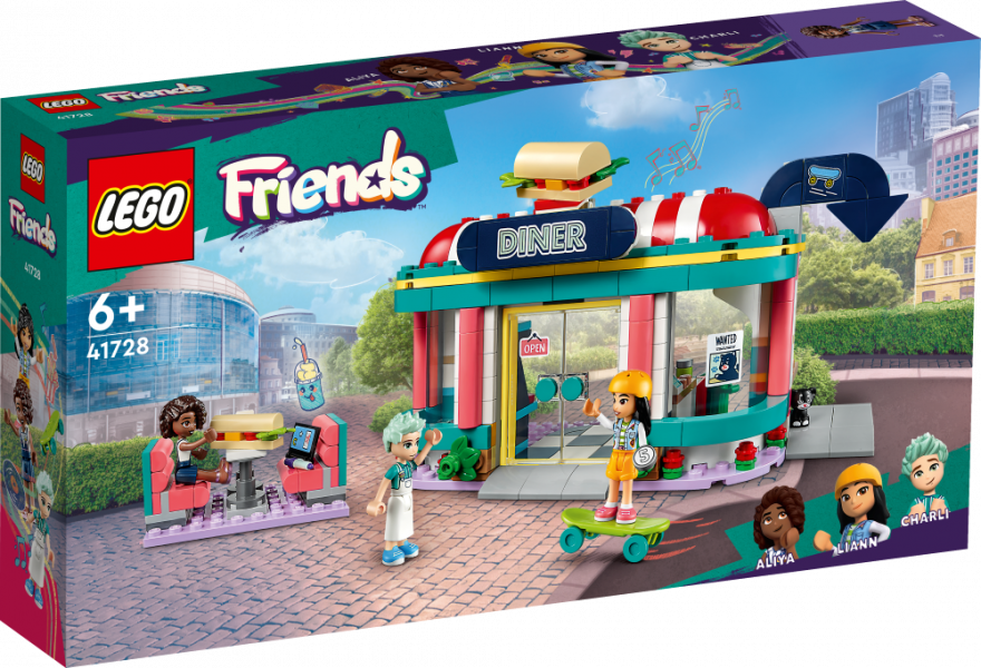 41728 LEGO® Friends Hārtleikas pilsētas ēstuve, no 6+ gadiem, NEW 2023!