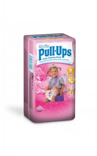 Huggies Pull - Ups autiņbiksītes podiņapmācībai (meitenēm) L, 16-23kg, 12gab./iepak.