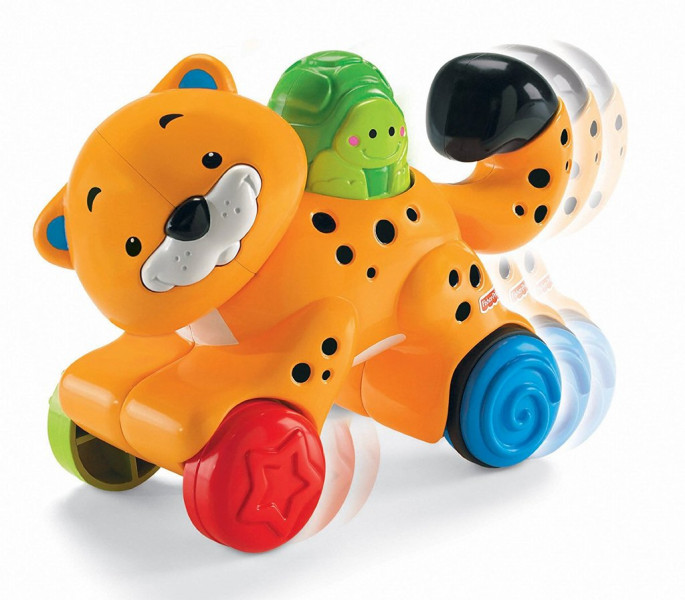 N8162 Fisher price žiglais Leopards uz riteņiem 6-36mēneši