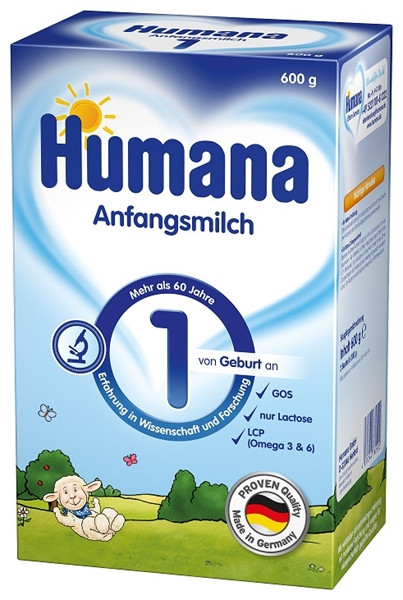 Humana Anfangsmilch 1 LC PUFA piena maisījums no dzimšanas 600g
