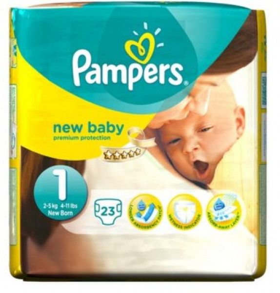 Autiņbiksītes Pampers Premium Protection 1 (2-5 kg), 22 gab. Zīda ...