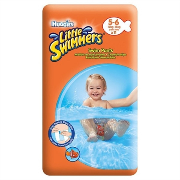 Huggies Little Swimmers peldbiksītes, 5-6 izmērs, (12-18kg.), 11 gab ...