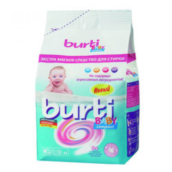 Burti BABY veļas mazgāšanas pulveris mazuļiem, 0.9kg - 20 mazg. reizēm ...
