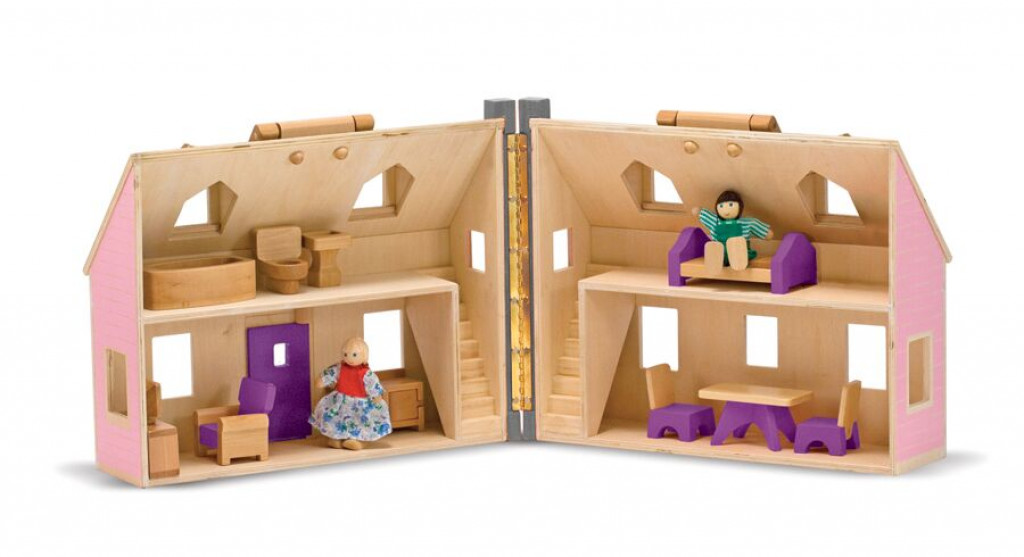 Melissa & Doug atveramā leļļu mājiņa no koka 13701 13701 | Lomu spēles ...