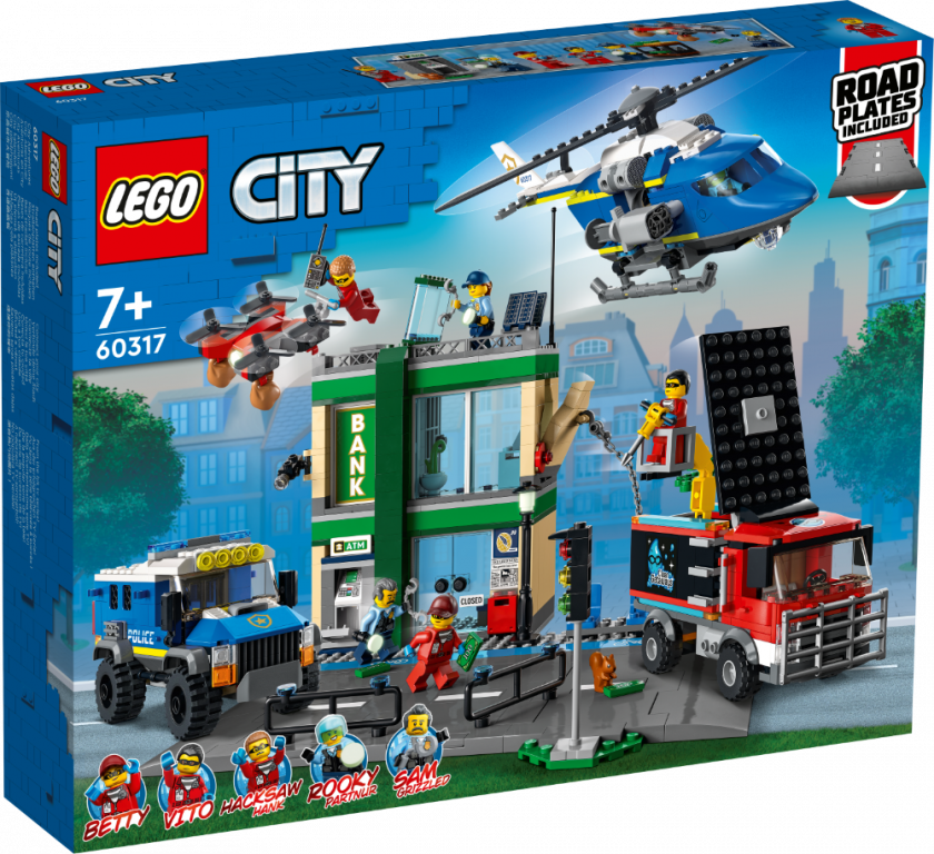 60317 LEGO® City Policijas pakaļdzīšanās bankā, 7+ gadiem, NEW 2022 ...