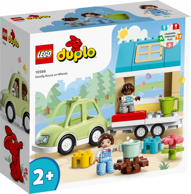 10986 LEGO® DUPLO Ģimenes māja uz riteņiem, no 2+ gadiem, NEW 2023 ...