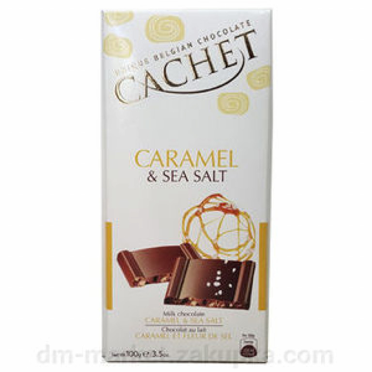 Шоколад cachet с карамелью и морской солью, молочный