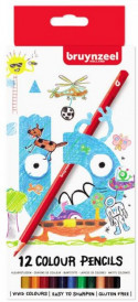 Bruynzeel Krāsainie,spilgtas krāsas zīmuļi, 12 krāsas
